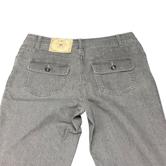 Cato Contemporary Womens Size 6 (31x32) Average Lower Rise Boot Cut Jeans Gray - Picture 7 of 14